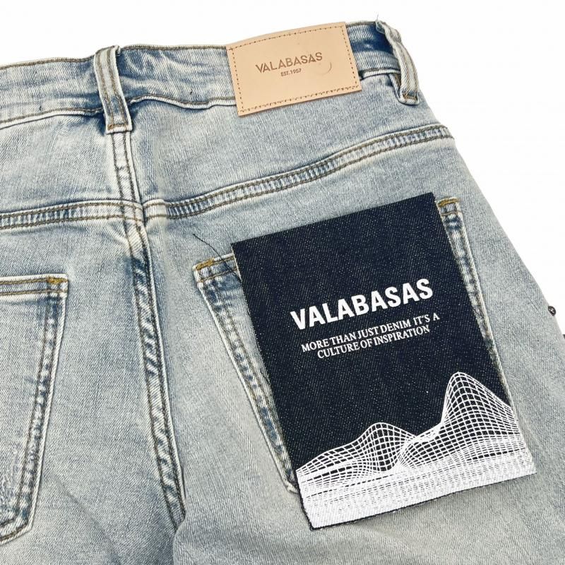 VALABASAS / BEADED BAGGY DENIM JEAN - GANGSTA MARKET