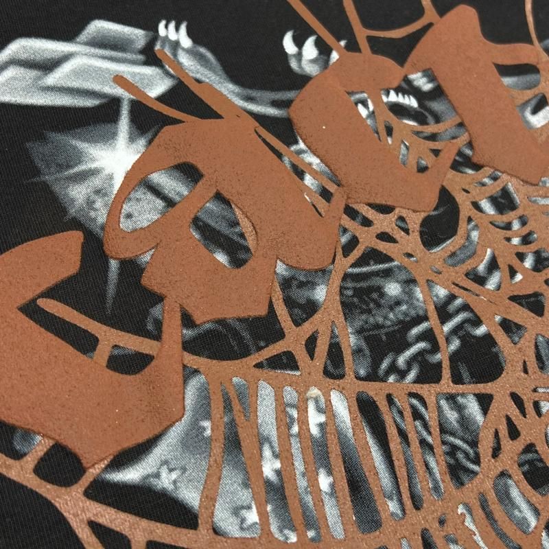 即 SP5DER CACTUS JACK スパイダー カクタス コラボ Tシャツ Travis Scott x Sp5der☆Rodeo II ロゴ 半袖Tシャツ 送関込