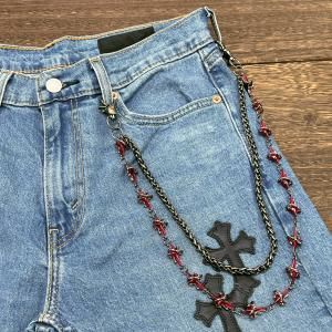 NO BRAND / RUBY CROSS GEM WALLET CHAIN