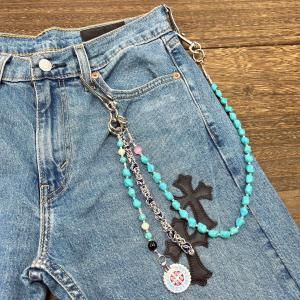 NO BRAND / TURQUOISE STONE WALLET CHAIN