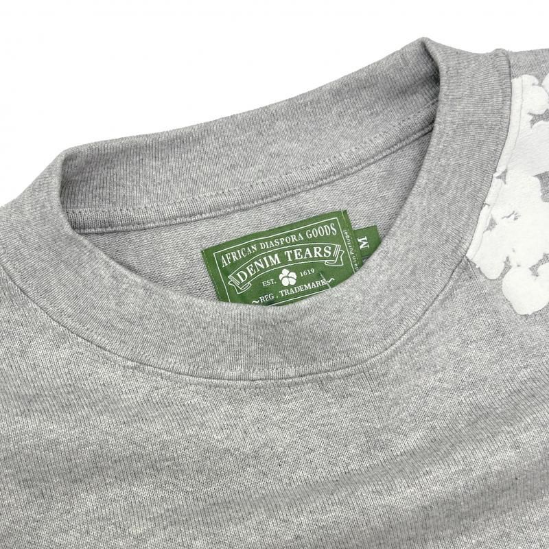 DENIM TEARS / COTTON WREATH LONG SLEEVE T-SHIRT - GANGSTA
