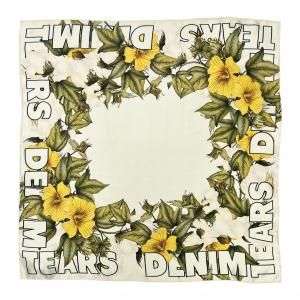 DENIM TEARS / COTTON FLORAL LOGO SILK SCARF