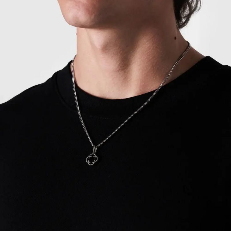 CRAFTD / CLOVER STONE PENDANT NECKLACE - GANGSTA MARKET