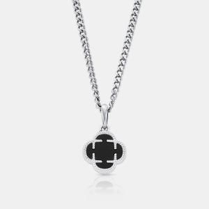 CRAFTD / CLOVER STONE PENDANT NECKLACE
