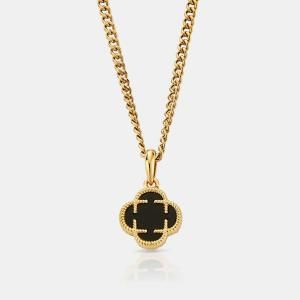CRAFTD / CLOVER STONE PENDANT NECKLACE