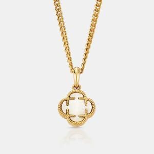 CRAFTD / CLOVER STONE PENDANT NECKLACE