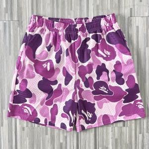NO BRAND / BOOTLEG BAPE PURPLE CAMO MESH SHORTS