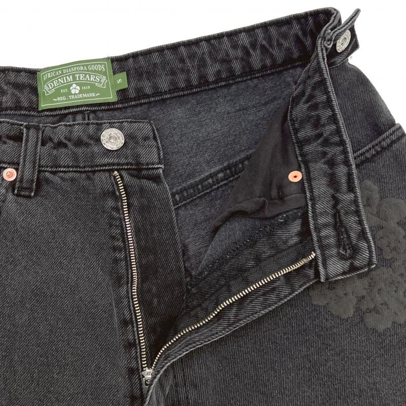 DENIM TEARS / MONO COTTON WREATH DENIM SHORTS - GANGSTA MARKET