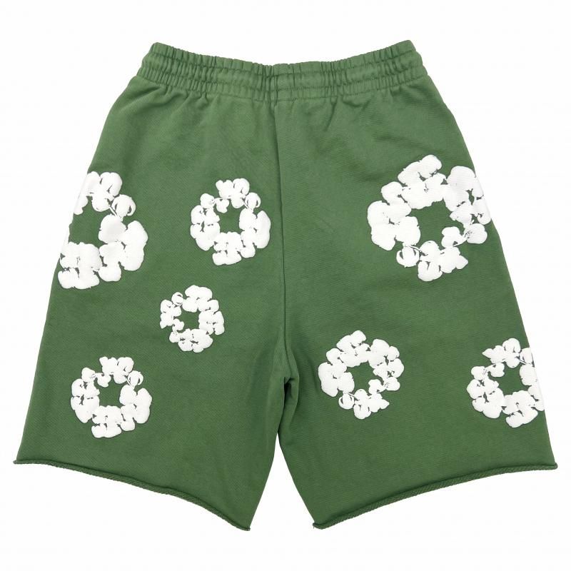 DENIM TEARS / MONO COTTON WREATH SWEAT SHORTS - GANGSTA