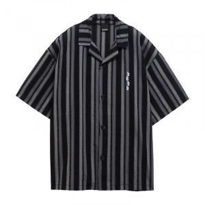 BAGARCH / STRIPE OPEN COLLAR SHIRTS
