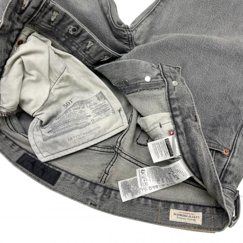 ADVANCE / LEVI'S 501 × CROSS LEATHER DENIM PANTS - GANGSTA MARKET