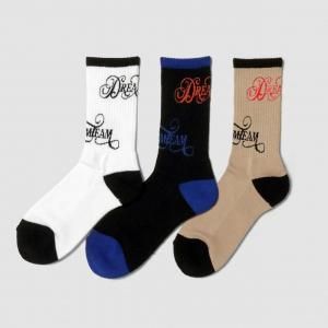DREAM TEAM / LETTERING LOGO MIDDLE SOCKS (3color)