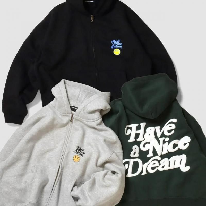 DREAM TEAM / HAVE A NICE DREAM 12.3oz ZIP UP HOODIE - GANGSTA