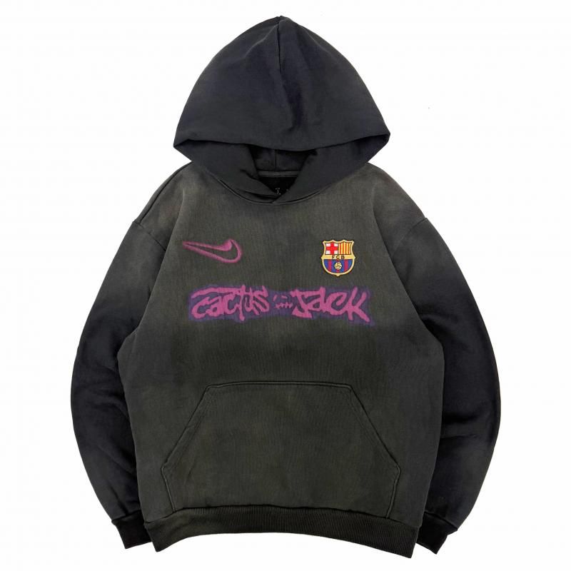 CACTUS JACK × NIKE × FC BARCELONA / SPRAY LOGO HOODIE - GANGSTA