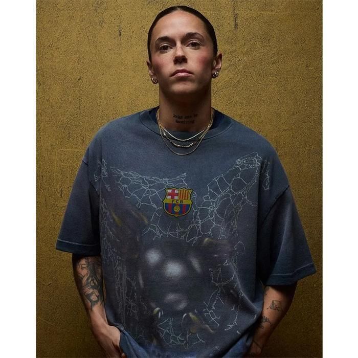 CACTUS JACK × NIKE × FC BARCELONA / SPRAY LOGO TEE - GANGSTA