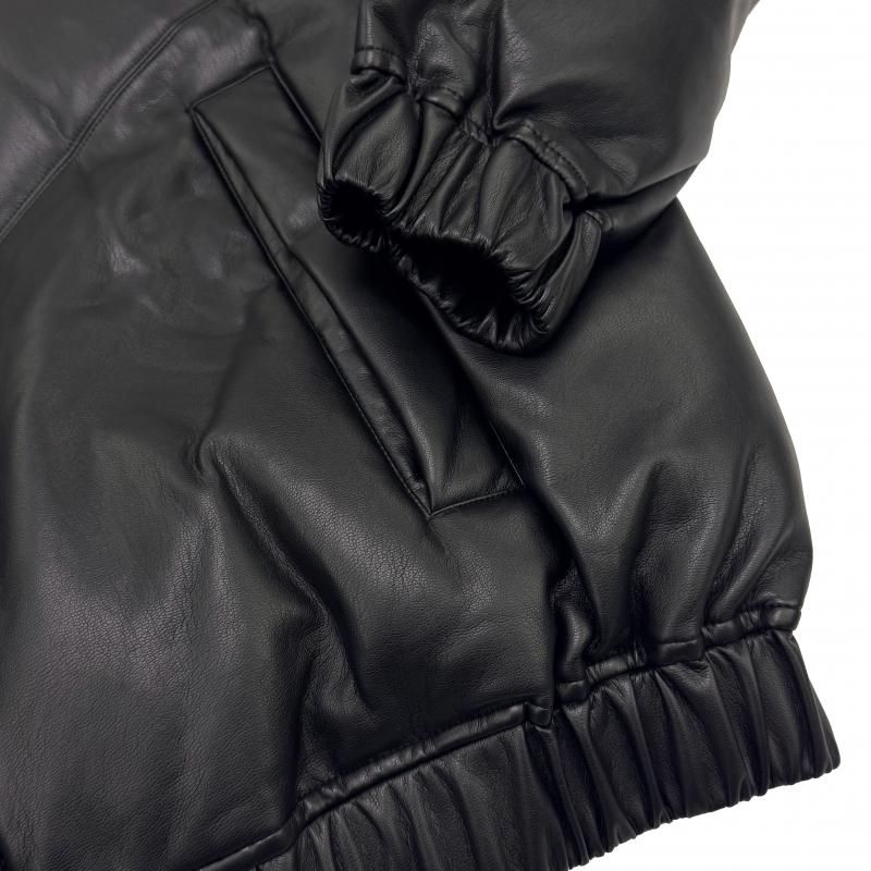 FIRST DOWN / PU LEATHER V-DOWN JACKET - GANGSTA MARKET