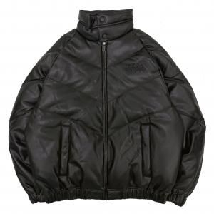 FIRST DOWN / PU LEATHER V-DOWN JACKET