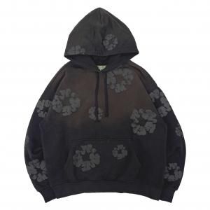 DENIM TEARS / FADED MONO COTTON WREATH HOODIE