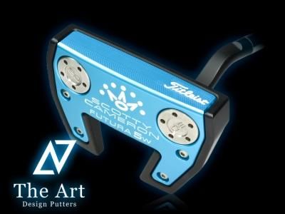スコッティキャメロン カスタムパター FUTURA 5W The Art Black Finish ショートネック skyblue custom