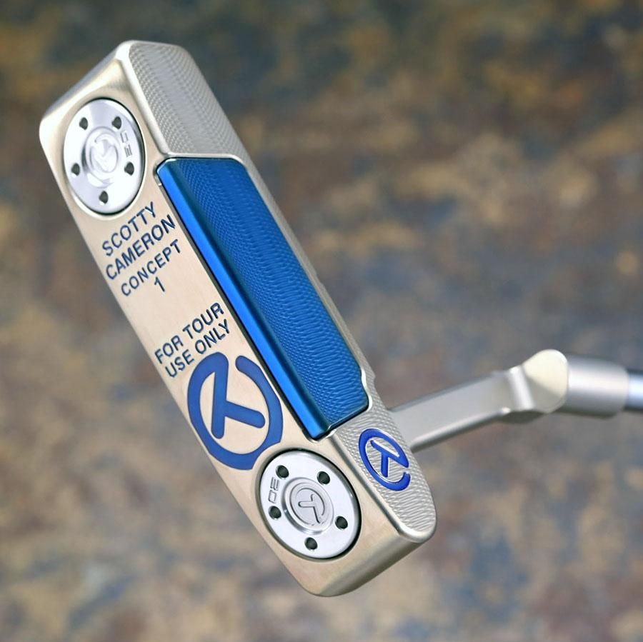 スコッティキャメロン ツアーパター CONCEPT 1 SSS Chromatic Bronze with an experimental Blue SSS insert & Topline