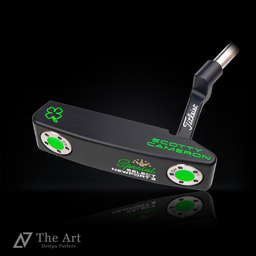 スコッティキャメロン (SCOTTY CAMERON) 2020 スペシャルセレクト ニューポート2 [Lucky Clover] M ブラックメッキ  ライトグリーン