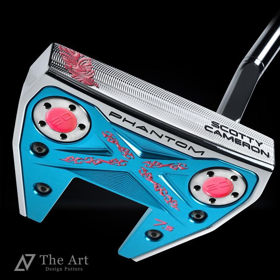 スコッティキャメロン (SCOTTY CAMERON) 2022 ファントムシリーズ ファントムX7.5 [TIKI] Ver.S ツアークロム  スカイブルー ピンク