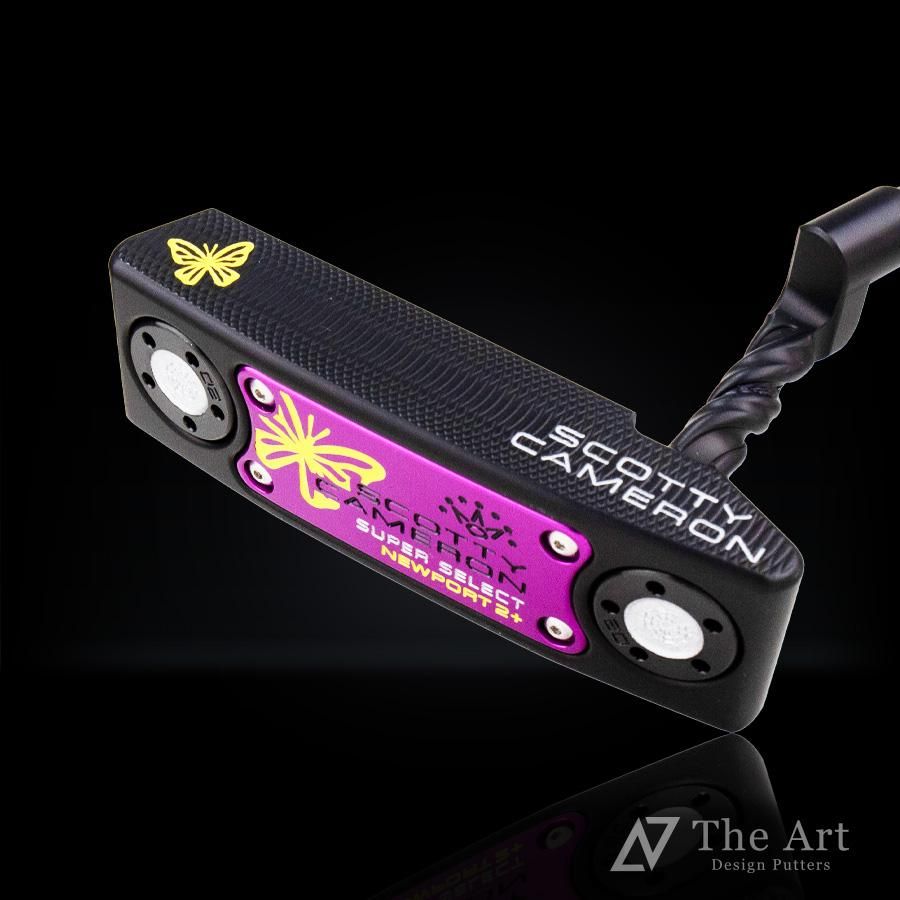 スコッティキャメロン (SCOTTY CAMERON) 2023 スーパーセレクト ニューポート2 プラス [Lucky Butterfly]  ver.S アートブラックフィニッシュ ツイストネック