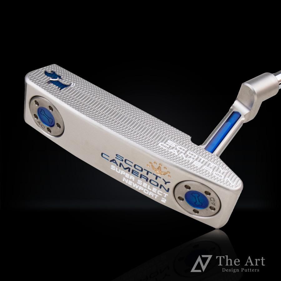 スコッティキャメロン (SCOTTY CAMERON) 2023 スーパーセレクト ニューポート2 [Happy Dog] M クリアブルー  ネイビーブルーグリップ