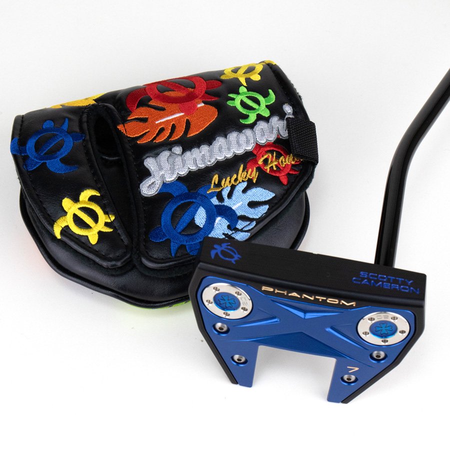 スコッティキャメロン (SCOTTY CAMERON) 2022 ファントムシリーズ ファントムX7 [Hawaiian Honu] M  アートブラックフィニッシュ ブルー