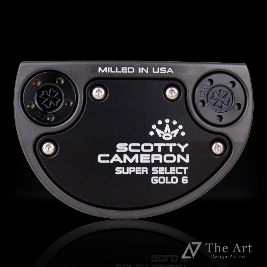 スコッティキャメロン (SCOTTY CAMERON) 2023 スーパーセレクト GOLO6 ゴーロー6 [Hawaiian Honu] M  グロスブラック スモークシャフト シルバー