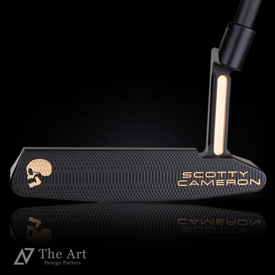 スコッティキャメロン (SCOTTY CAMERON) 2023 スーパーセレクト ニューポート2 [Sideface Skull] M  アートブラックフィニッシュ バーティカルライン