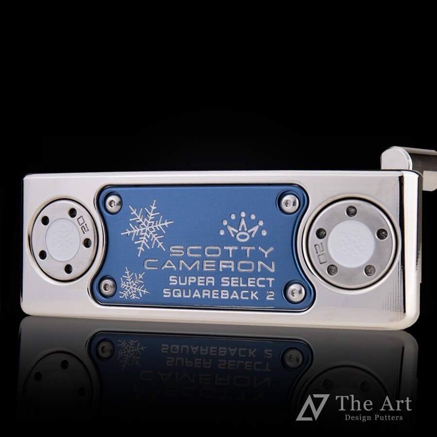 受注可】スコッティキャメロン (SCOTTY CAMERON) 2023 スーパーセレクト スクエアバック2 [Snowflake] ver.S+  プラチナシャイン ロイヤルブルー