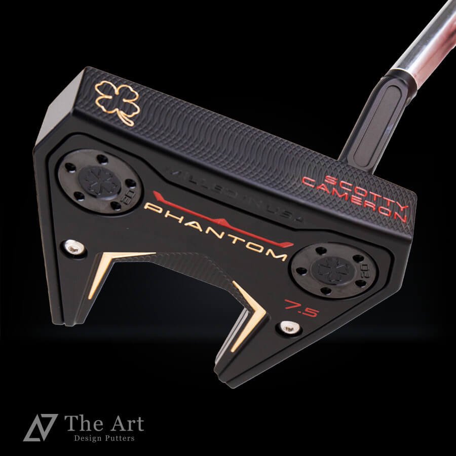 スコッティキャメロン (SCOTTY CAMERON) 2024 ファントム7.5 [Lucky Clover] M+ アートブラックフィニッシュ  ゴールド