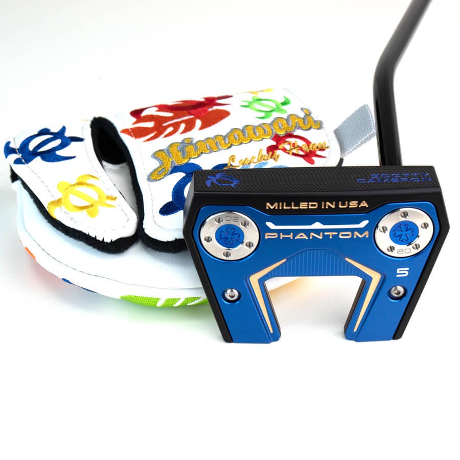 スコッティキャメロン (SCOTTY CAMERON) 2024 ファントムシリーズ ファントム5 [Hawaiian Honu] M  アートブラックフィニッシュ ブルー