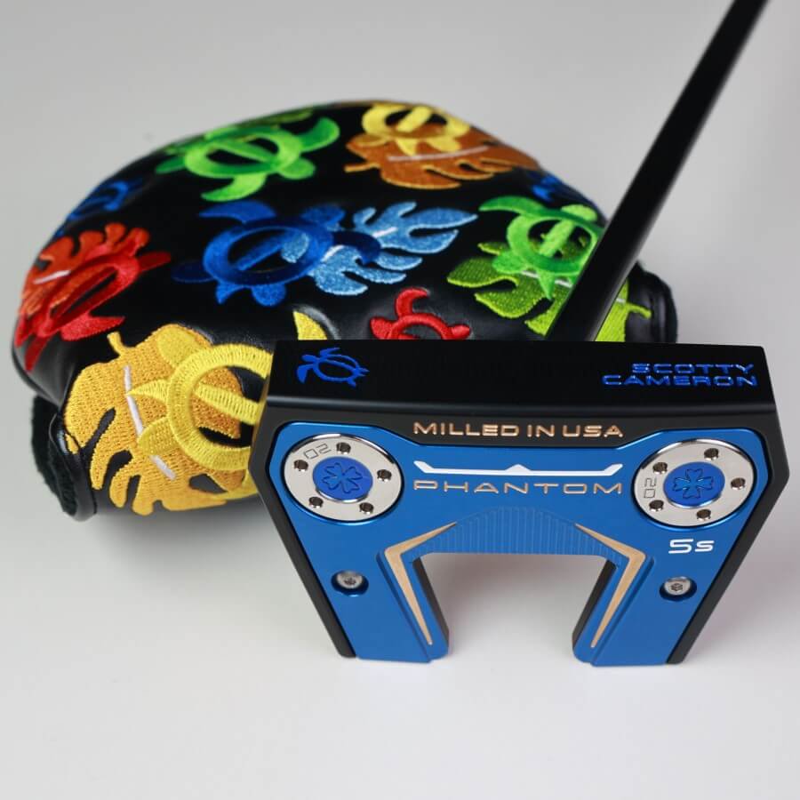 スコッティキャメロン (SCOTTY CAMERON) 2024 ファントム5S [Hawaiian Honu] M アートブラックフィニッシュ ブルー