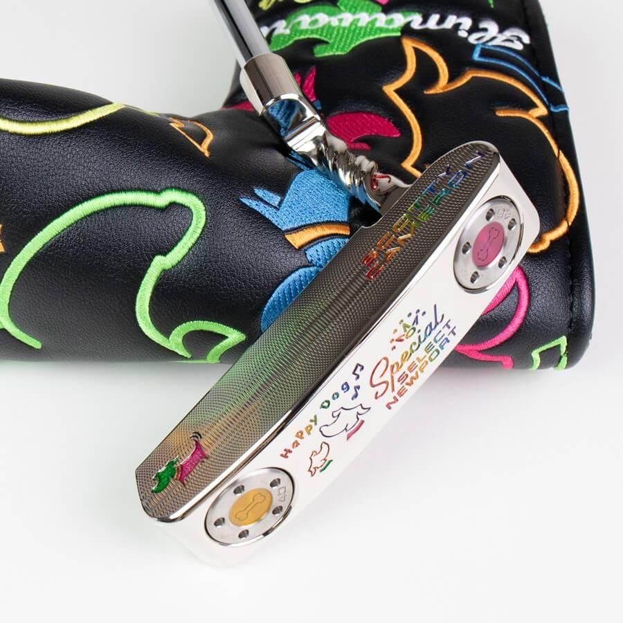 �����åƥ��������� (SCOTTY CAMERON) 2020 ���ڥ���륻�쥯�� �˥塼�ݡ���  [Happy Dog] ver.S ���㥤���å� �ĥ����ȥͥå� 3�ܥե�󥸥饤��
