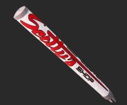 スコッティキャメロン カスタムグリップ ホワイト&レッド ミッドサイズ