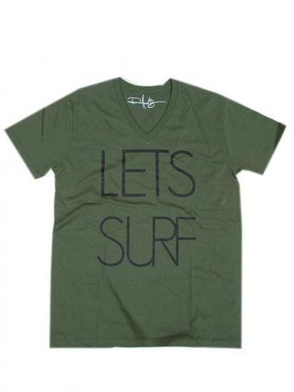 ROLLAND BERRYローランド・ベリー LET'S SURF Tシャツolive- 夜型大型セレクトショップ　AMERICAN DREAM名古屋