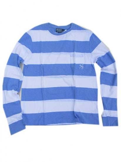 古着人気アイテム RALPH LAUREN/ラルフローレンボーダーロンT white/blue- 夜型 Tシャツ(長袖+七分)