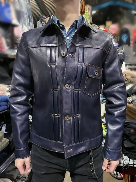 Y'2LEATHERワイツーレザーindigo horse Gジャン - 夜型大型セレクトショップ　AMERICAN DREAM名古屋