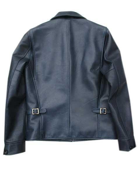 Y'2 LEATHERワイツーレザー コラージュホースシングルライダース navy