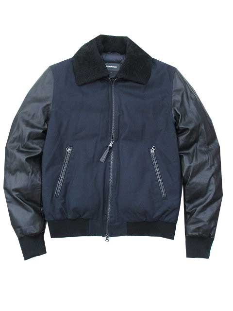 MACKAGEマッカージュレザーダウンボンバージャケット　black/navy- 夜型大型セレクトショップ　AMERICAN DREAM名古屋