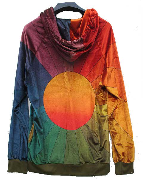 AVIATOR NATIONアビエーターネーションRainbow Sunburst Velvet - Zip Hoodie -  夜型大型セレクトショップ　AMERICAN DREAM名古屋