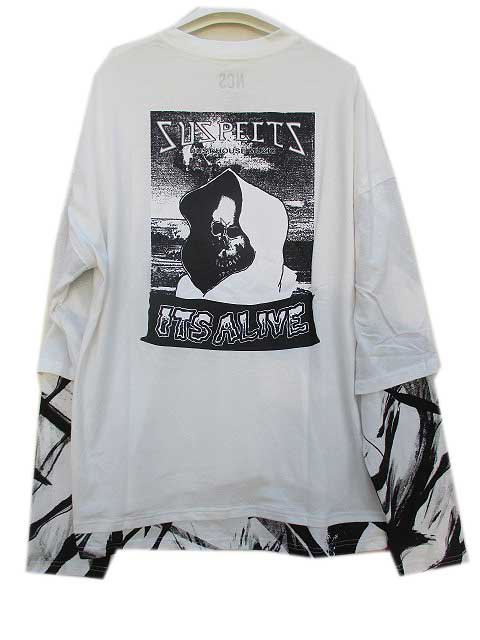 NCS NOT COMMON SENSEノットコモンセンスREMAKE LAYERD L/S TEE white- 夜型大型セレクトショップ　 AMERICAN DREAM名古屋