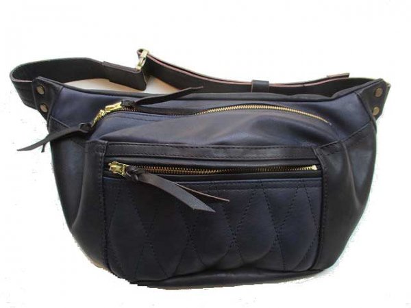 Y'2 LEATHERワイツーレザーホースハイドウエストバッグ HORSE HIDE WAIST BAG black/indigo-  夜型大型セレクトショップ　AMERICAN DREAM名古屋