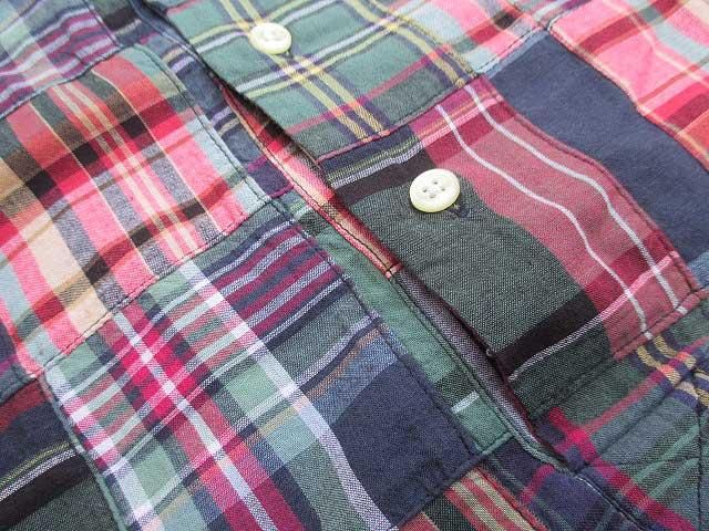 Ralph Lauren パッチワークプルオーバーシャツ　3点留め　ラルフ POLO RALPH LAUREN/ポロラルフローレンパッチワークプルオーバー