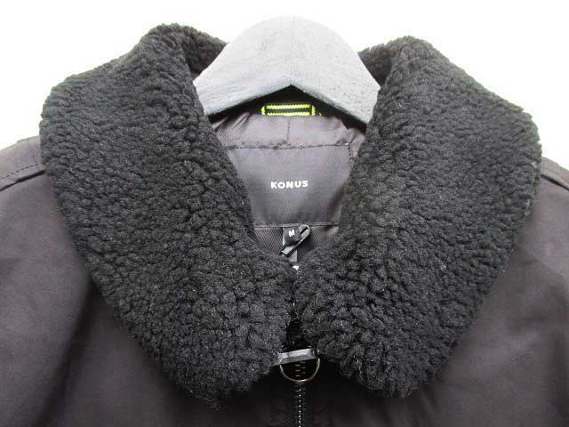 KONUSコーナスBuckle Sherpa MA2 Bomber black - 夜型大型セレクト