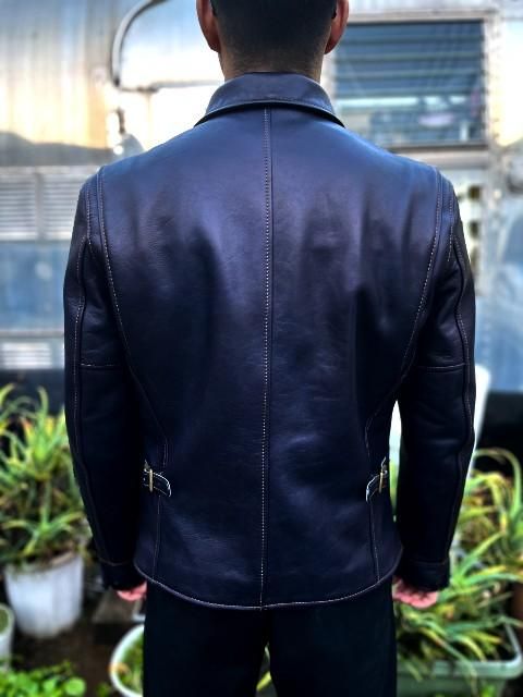 サイズ46まで　Y'2 LEATHERワイツーレザー インディゴホースシングルライダース　 レザージャケット- 夜型大型セレクトショップ　 AMERICAN DREAM名古屋