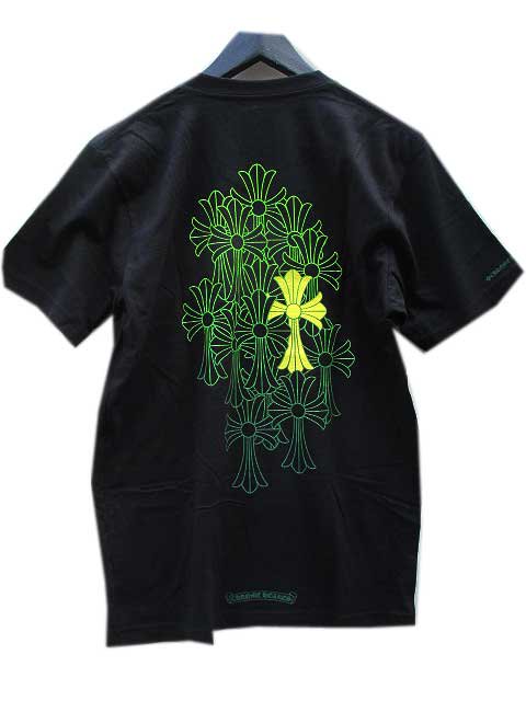 CHROME HEARTSクロムハーツクロスTシャツblack/green- 夜型大型