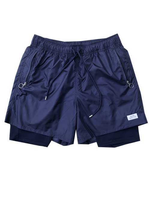 STAMPDスタンプドRUNNING SHORTS blue- 夜型大型セレクトショップ